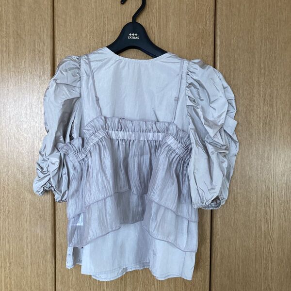 wcloset ビスチェ ブラウス セット グレージュ