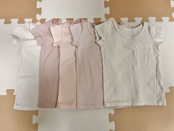 UNIQLO コットンフライスインナーT 半袖 80 5枚
