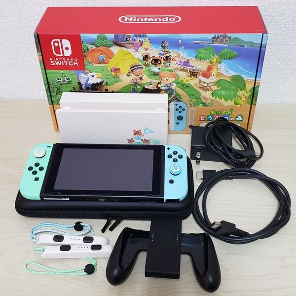 Nintendo Switch あつまれどうぶつの森デザインセット 本体 収納ケース SDカード付 ※あつ森ソフト無し