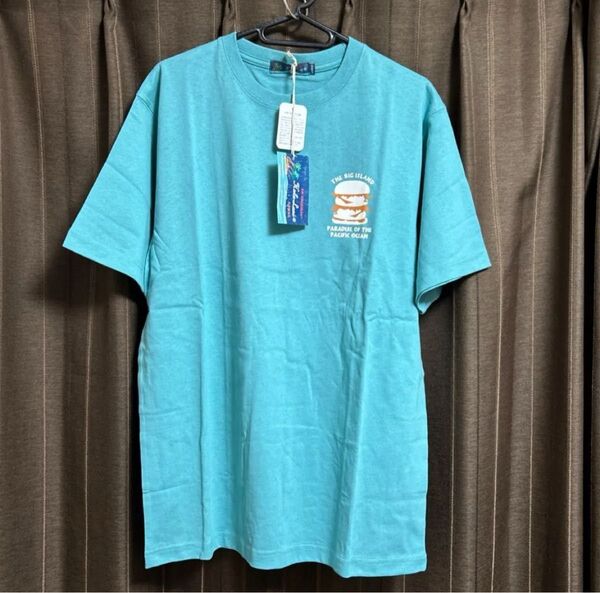 select Tシャツ/カットソー Hulalani Hawaiiプリント 半袖 Lサイズ サックスブルー