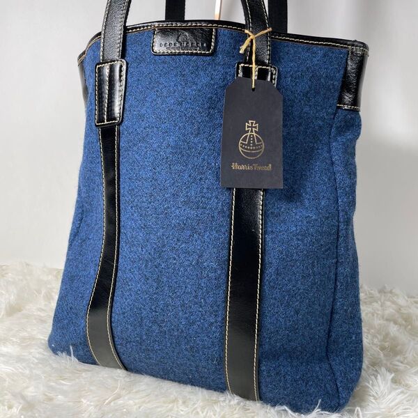 極美品 harris tweed ハリスツイード トートバッグ タグ付き