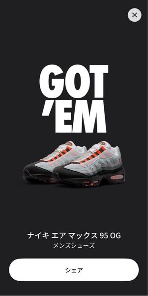 NIKE AIR MAX 95 OG Brigth Mandarin エア マックス95 27cm 国内正規品