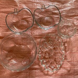 レトロクリスタル ガラス フルーツ皿 曽我ガラス