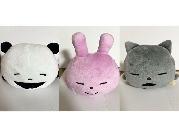 にしむらゆうじひるねする会ぬいぐるみ ごきげんぱんだ ラブラビット わるめのねこ