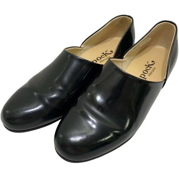 【美品】ハルタ (24.5) スポックシューズ spock フラット スリッポン レザー