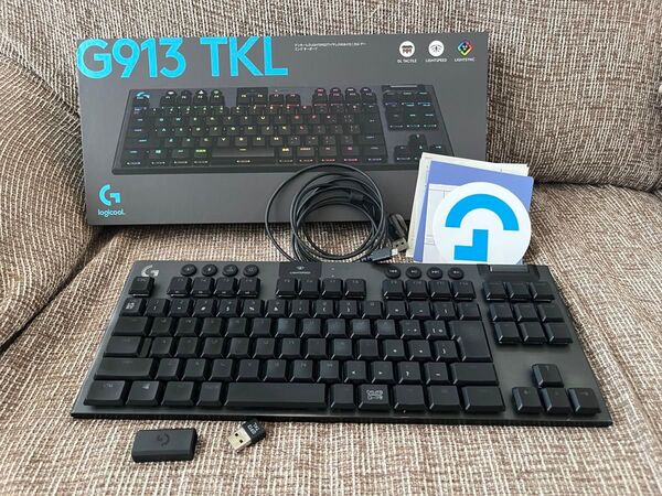 Logicool ロジクール 無線 ゲーミングキーボード G913-TKL 茶軸