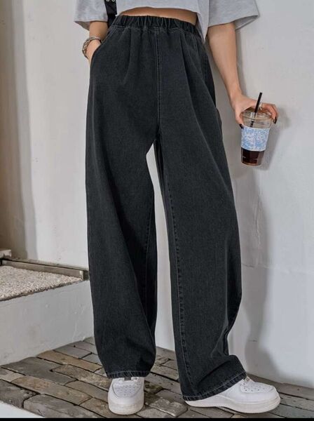 SHEIN シーイン dazy ワイドデニム パンツ デニム グレー XLサイズ
