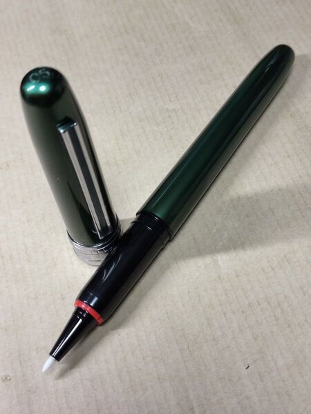 【グリーン】 プラチナ製高級採点ペン【新品未使用品】(ソフトペン)キャップゆるむ不具合なし 公文