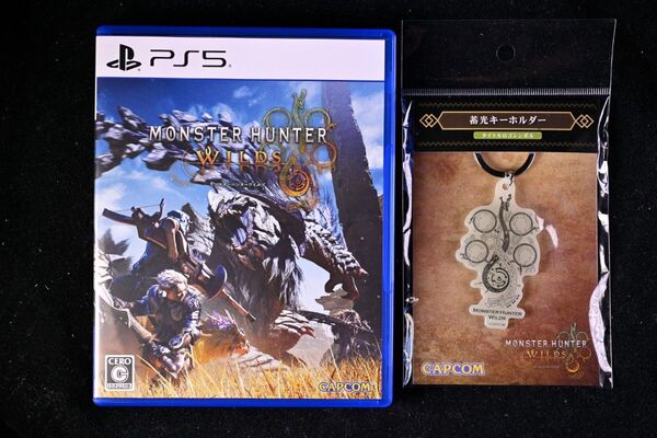 未使用 モンスターハンターワイルズ PS5ソフト モンハン 蓄光キーホルダー