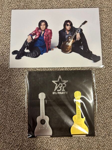 B'z ポストカード ギター型クリップ 会員特典