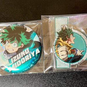 僕のヒーローアカデミア 緑谷出久 アクリルスタンド 缶バッジ 2点セット