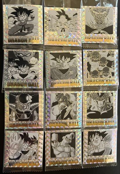 ドラゴンボール40周年記念 オリジナルイラストレーション シールウエハース 12枚セット