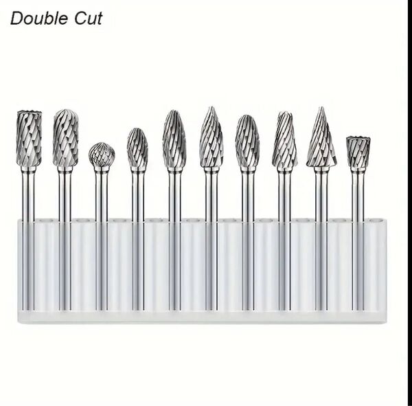 10本セット リュータービット 超硬バー 超硬ドリル シャンク径 2.35mmヘッド径 6mm