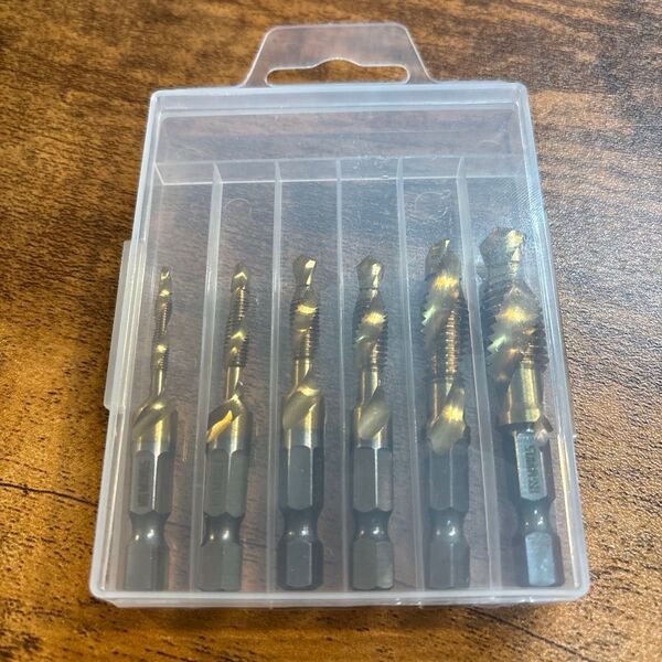 ※○チタン製ドリルビット 6本 セット 穴あけ&ネジ切り