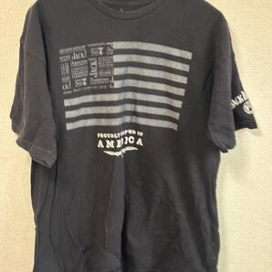 JACK DANIEL'S Tシャツ ブラック アメリカ国旗 ロゴ Lサイズ 古着