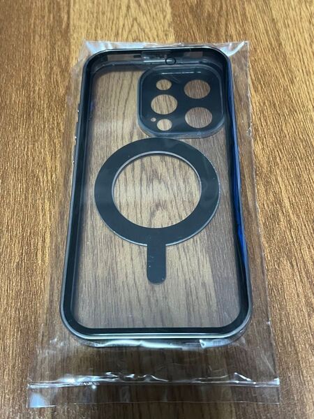 iPhone16 Pro ケース シルバー 両面保護 MagSafe対応 カメラレンズ保護 リング バンパーケース