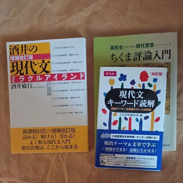 現代文 参考書 3冊セット ミラクルアイランド 他2冊
