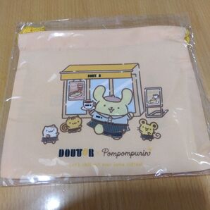初荷 ポムポムプリン オリジナル巾着 ドトール 新品!