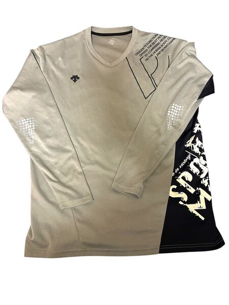 DESCENTE スポーツ 長袖シャツ グレー 【美品】