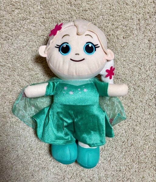 【ディズニー】アナと雪の女王 エルサ ぬいぐるみ 緑色ドレス Disney