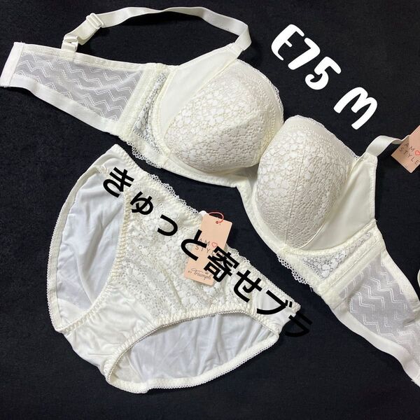 E75 トリンプ きゅっと寄せブラ ブラ&ショーツセット デイジーレース #2