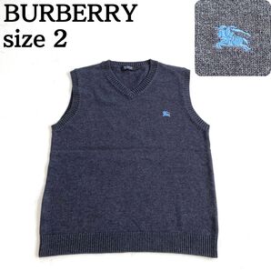 美品★BURBERRY バーバリーブラックレーベル サマーニット ベスト 2 価格の相談大歓迎です♪
