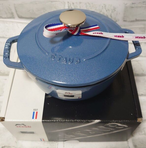 ★新品未使用★ STAUB ストウブ ルミナスブルー ワナベ S 16cm 国内正規品 シリアルナンバー付き 限定色