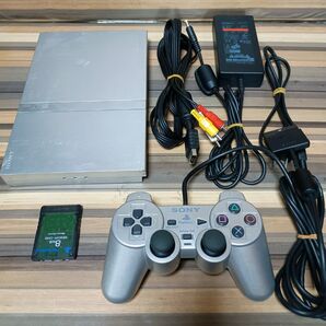 SONY ソニー ps2 本体 シルバー 77000 薄型 セット 77000