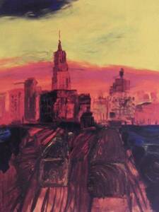 Art hand Auction RAINER FETTING, PIER TO MANHATTAN, 海外版超希少レゾネ, 新品高級額装付, 送料無料, 状態良好, y321 送料無料, 絵画, 油彩, 自然, 風景画