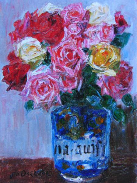 Person in charge, rose, Extremely rare framed painting, Newly framed, free shipping, yoshi, Painting, Oil painting, Still life