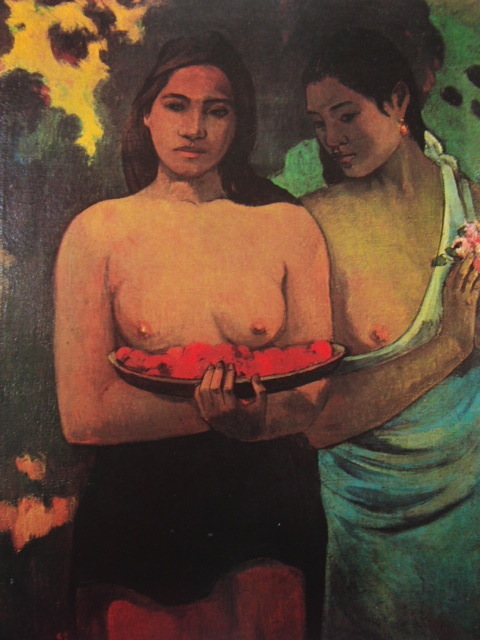 Gauguin, [Fleurs et seins rouges], Illustrations rares de livres d’art, Nouveau cadre de haute qualité inclus, En bonne condition, livraison gratuite, Peintures, Portraits, Livraison gratuite, Yoshi, Peinture, Peinture à l'huile, Portraits