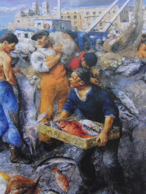 Kazuo Kudo, [Zones de pêche de la mer Adriatique], Provenant d'une rare collection d'art encadrant, Nouveau cadre inclus, En bonne condition, frais de port inclus, peintre japonais, Peinture, Peinture à l'huile, Portraits