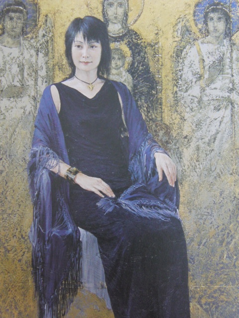 Kaneaki Fujimori, [Adoration Saint-Apollinaire], Extrait d'un rare livre d'art encadré, Tout neuf avec cadre, Bonne condition, frais de port inclus, peintre japonais, peinture, peinture à l'huile, portrait