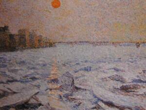 Maximilien Luce、PAYSAGE EN HIVER、海外版超希少レゾネ、新品額装付、送料込み、y321