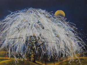 Art hand Auction Taisuke Hamada, [Kirschblüten in der Nacht], Aus einem seltenen gerahmten Kunstbuch, Schönheitsprodukte, Ganz neu mit Rahmen, Innere, Frühling, Kirschblüten versandkostenfrei, Yoshi, Malerei, Ölgemälde, Natur, Landschaftsmalerei