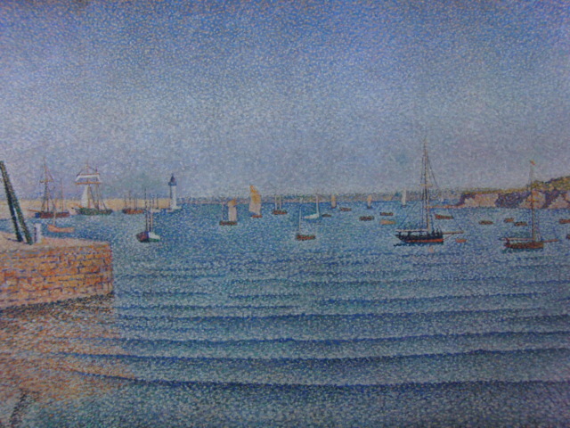 Pablo Signac, [Puerto de Bortlieu], Colección de arte vintage de gran formato, En buena condición, Nuevo con marco de alta calidad., envío gratis, pintura de paisaje francesa impresionismo, Arte, Cuadro, Pintura al óleo, Naturaleza, Pintura de paisaje