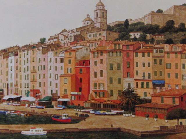 Yokoyama Masao, [Portovenere (Italia)], De una rara colección de arte enmarcado., Nuevo marco incluido, En buena condición, gastos de envío incluidos, pintor japonés, Cuadro, Pintura al óleo, Naturaleza, Pintura de paisaje