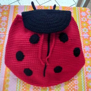 てんとうむし リュックサック キッズ こども かわいい 小さめサイズ ハンドメイド