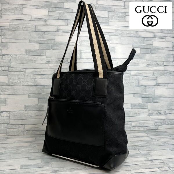 極美品 90 GUCCI グッチ ハンドバッグ トートバッグ GG柄