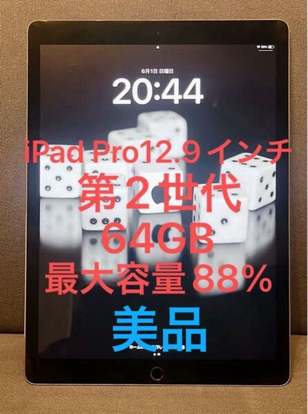 外装美品 Apple iPad Pro12.9インチ 第2世代 64GB Wi-Fi