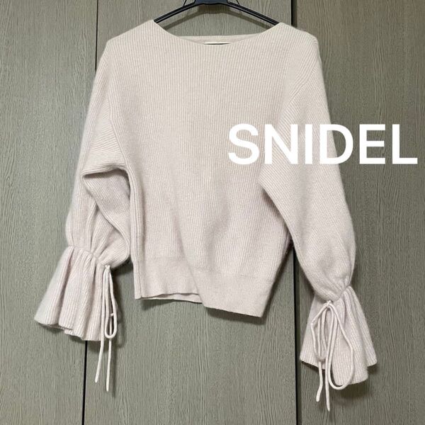 SNIDEL ニット 袖リボン フリーサイズ スナイデル トップス セーター