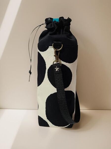 ハンドメイド ペットボトルカバー650ml 水筒入れアルミシートつき ドット柄 サーモス マグボトル入れ 保冷 ボトルケース