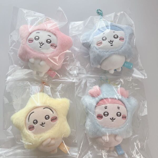 ちいかわ 星に願いを マスコット セット ちいかわ ハチワレ うさぎ 古本屋 カニちゃん