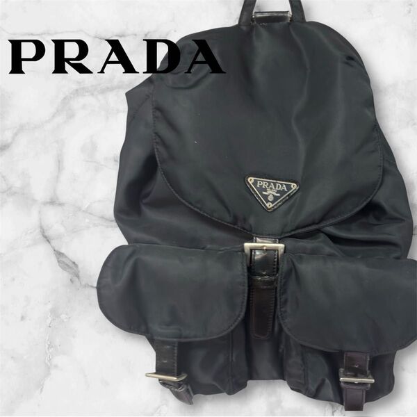prada プラダ ナイロン バックパック リュック ハンドバッグ 白タグ千切られたため、低価格