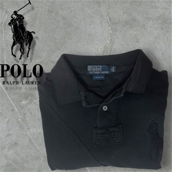人気モデル POLO RALPH LAUREN ポロラルフローレン 美品 半袖ポロシャツ ビッグポニー刺繍 XLサイズ