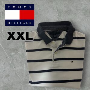 Tommy Hilfiger Polo shirt border color White blackBlack size XXL