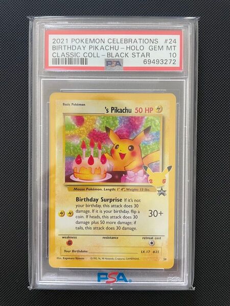 PSA10 _のピカチュウ 25th 英語版 海外版 おたんじょうびピカチュウ Birthday Pikachu #24