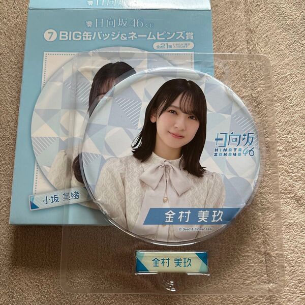 日向坂46くじ ⑦BIG缶バッジ&ネームピンズ 金村美玖
