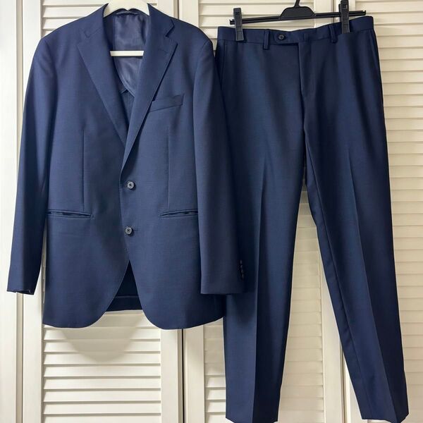 THE SUIT COMPANY ザスーツカンパニー ネイビー スーツ セットアップ 上下セット カノニコ 21マイクロン