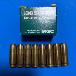★MGC製 ガバメント、コマンダー系38スーパー 未発火CPカート(8発) モデルガン用